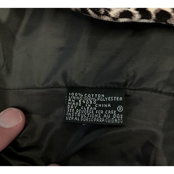 Kasper Blazer Womens 10P Leopard Animal Print Single Button Jacket Petite Brown - Picture 8 of 9